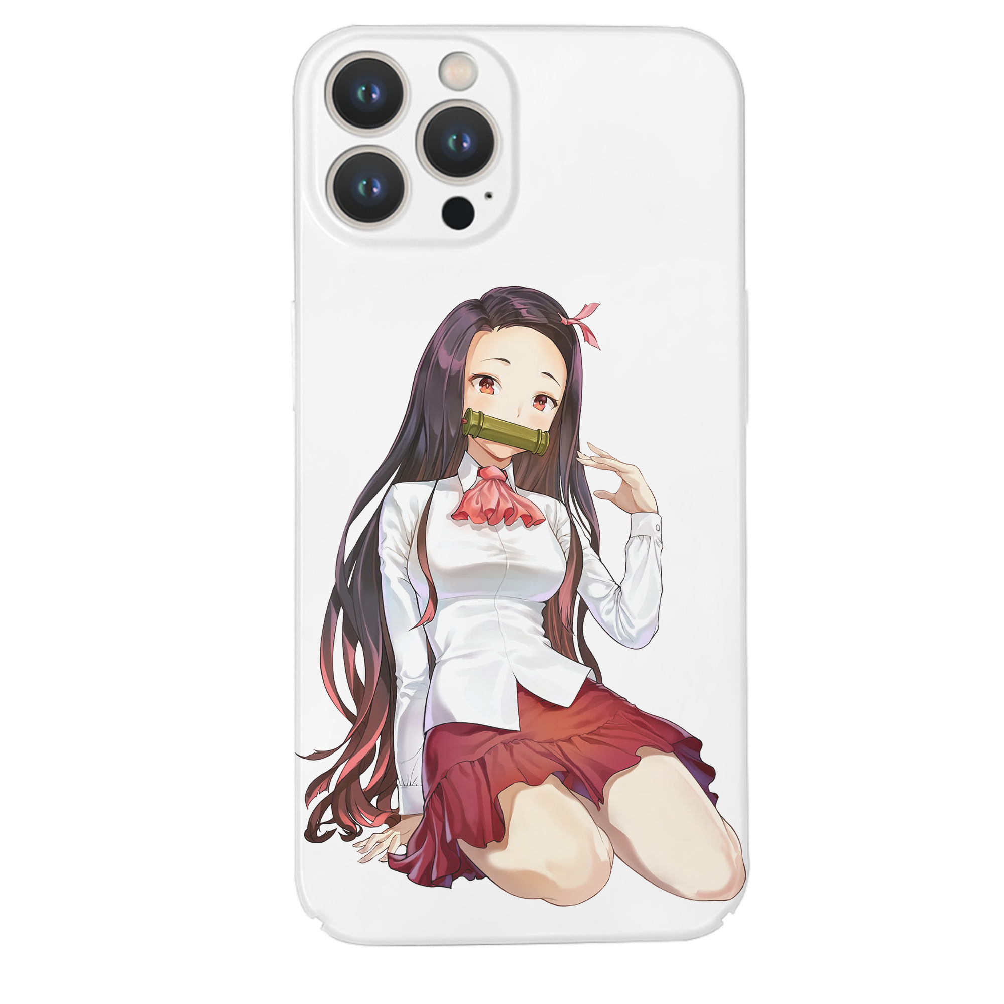 （画像用） 鬼滅の刃（きめつのやいば）竈門 禰󠄀豆子／かまど ねずこ Kamado Nezuko 【iPhone 14シリーズ対応】ハードケース